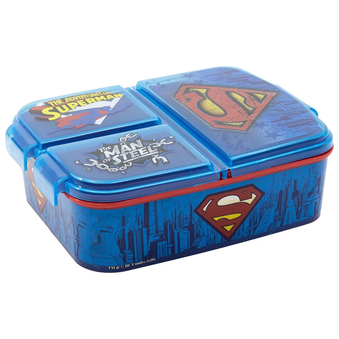 STOR Superman Multi Compartment Sandwich Box